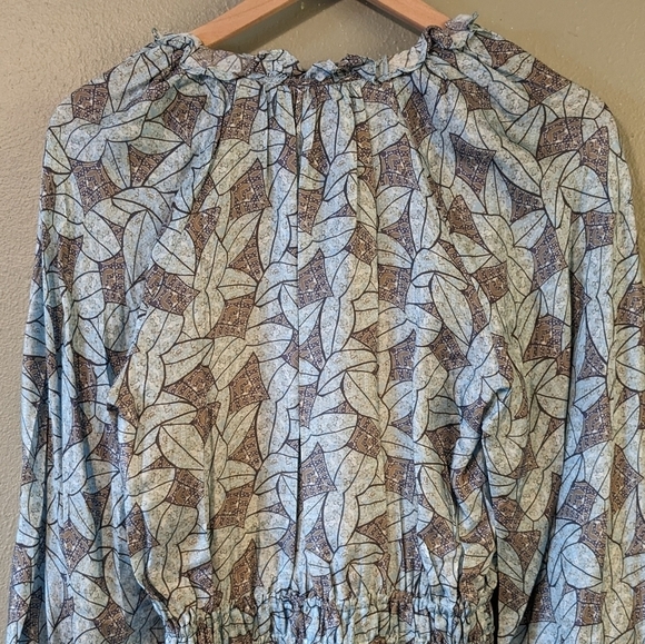 Ramy Brook TATUM LONG SLEEVE MINI DRESS IN MYSTIC LEAF Size XS - Picture 8 of 10